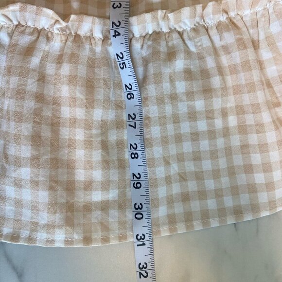 Princess Polly Ainslie MINI DRESS White Beige Gingham Size 2 Tomato Girl Summer - Picture 12 of 12